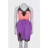 Two-tone dress with lace