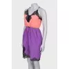 Two-tone dress with lace