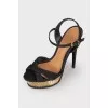 Sandals with golden platform