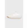 Combined leather sneakers
