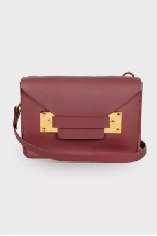 Burgundy leather bag