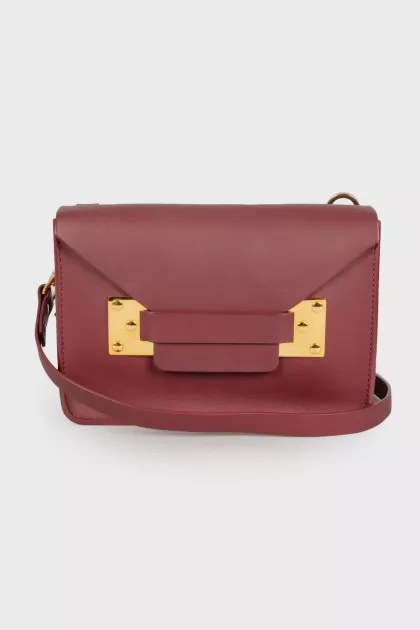 Burgundy leather bag
