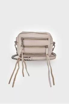 Graphite leather bag