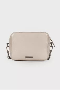 Graphite leather bag