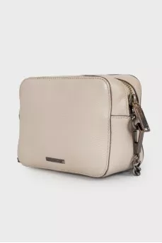 Graphite leather bag