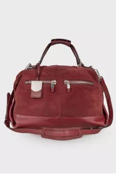 Burgundy leather bag