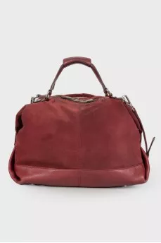 Burgundy leather bag
