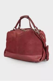 Burgundy leather bag