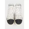 Textile boots with rhinestones