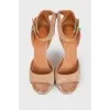 Suede stiletto sandals