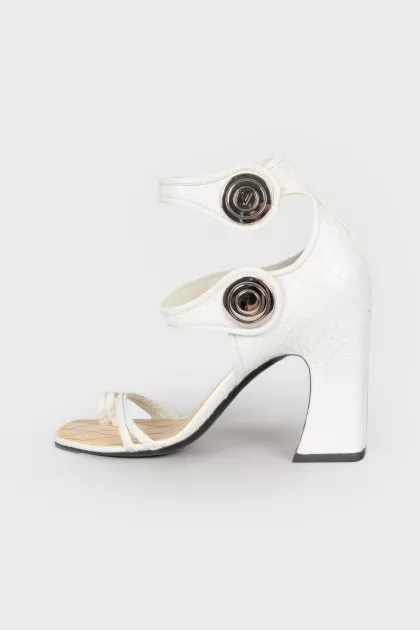 Python leather sandals
