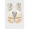 Python leather sandals