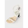 Python leather sandals