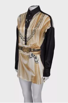 Silk dress with buttons