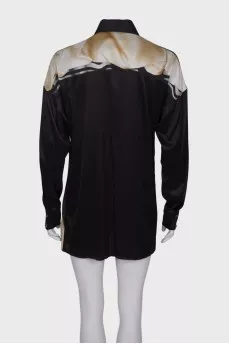 Silk dress with buttons