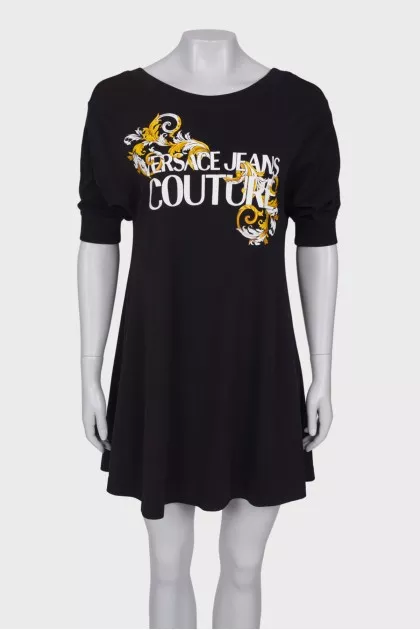 T-shirt dress with brand logo