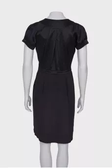 Комбінована сукня приталеного силуету