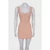 Corset dress with rhinestones