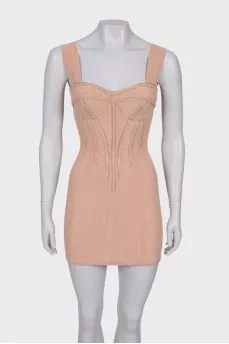 Corset dress with rhinestones