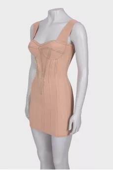 Corset dress with rhinestones