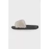 Slippers with mink fur