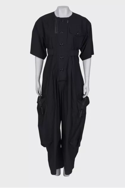 Black jumpsuit with massive pockets