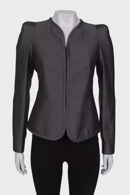 Gray jacket with a pattern
