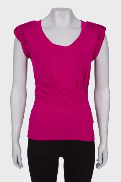 Crimson draped T-shirt