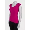 Crimson draped T-shirt