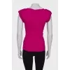 Crimson draped T-shirt