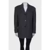 Gray striped blazer with tag