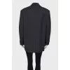 Gray striped blazer with tag