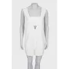 White romper with pockets