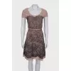 Dark beige patterned dress