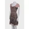 Dark beige patterned dress