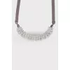 Knitted necklace with rhinestones