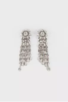 Clip-on earrings with rhinestones