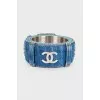Textile bracelet with brand logo