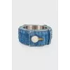Textile bracelet with brand logo