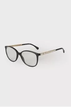 Black glasses with rhinestones