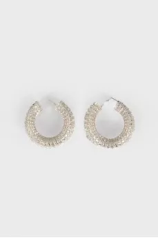 Hoop earrings with crystals