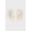 Earrings with appliqué pearls