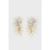 Earrings with appliqué pearls
