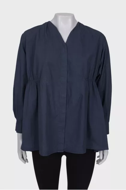 Navy blue loose fit blouse