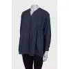 Navy blue loose fit blouse