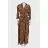 Silk dress in animal print