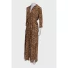 Silk dress in animal print