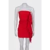 Red dress with frill