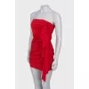 Red dress with frill