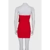Red dress with frill